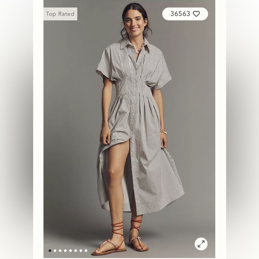 Anthropologie The Tobie Shirt Dress by Exquise